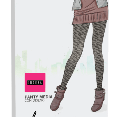 panty media con diseño