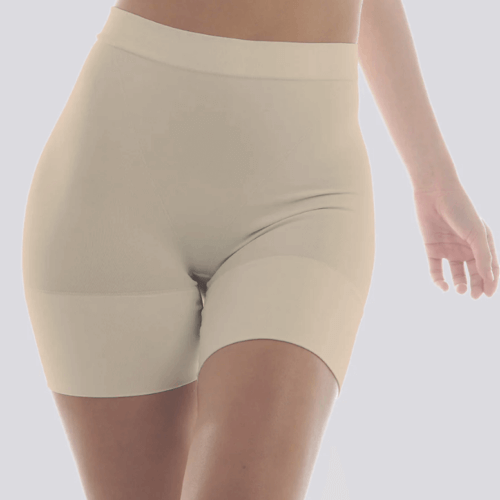 panty boxer para mujer color beige vista frontal