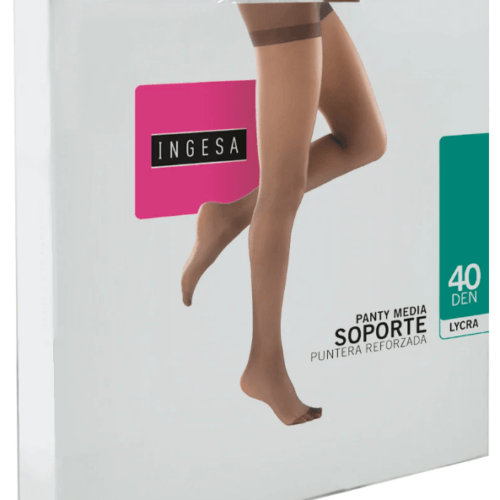 panty media licra color beige