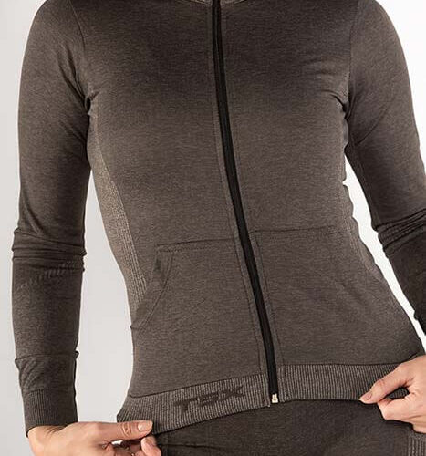 CHOMPA JASPEADO MUJER CIERRE FLEX TSX